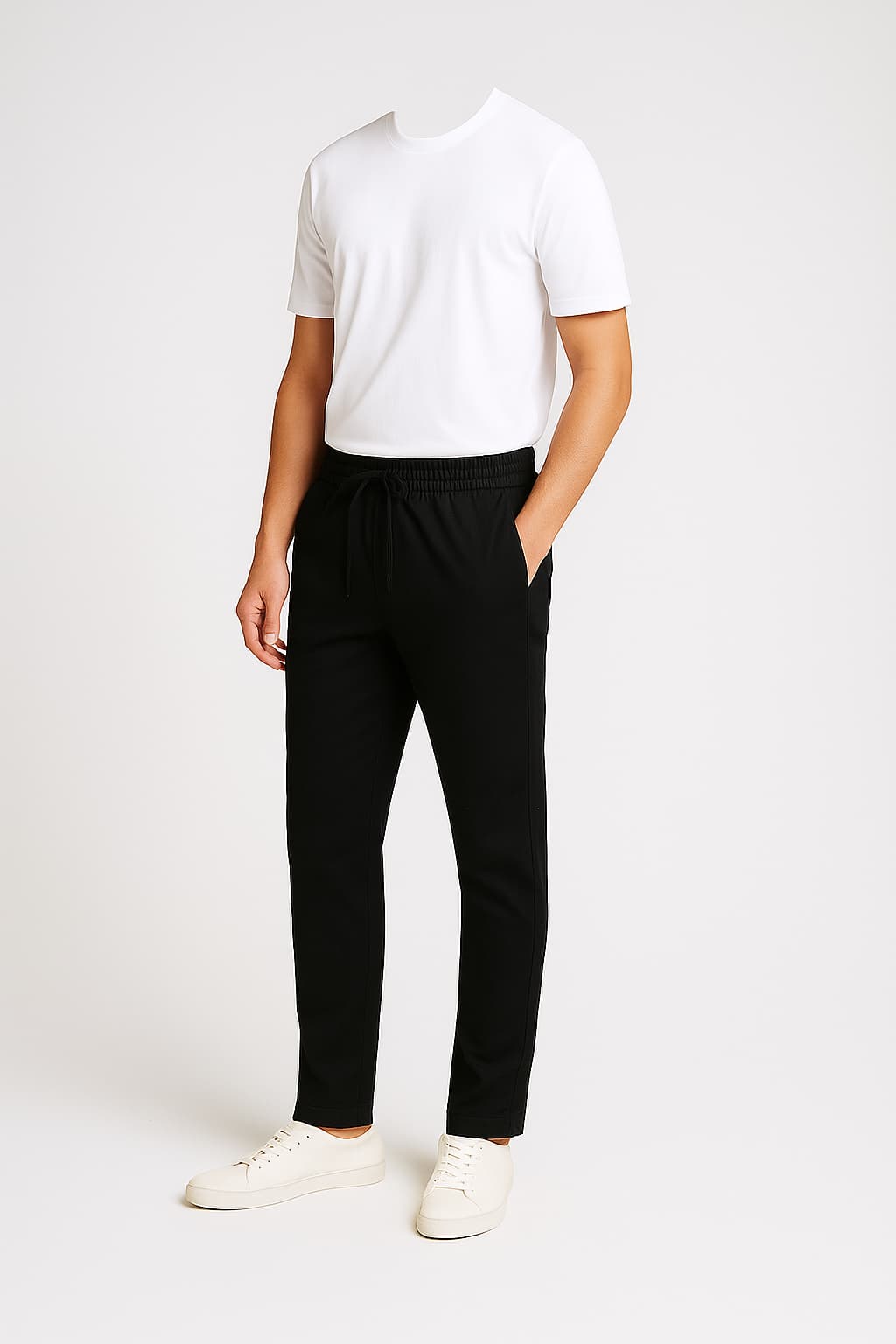 Modre Black Men Chino Trouser Slim Fit