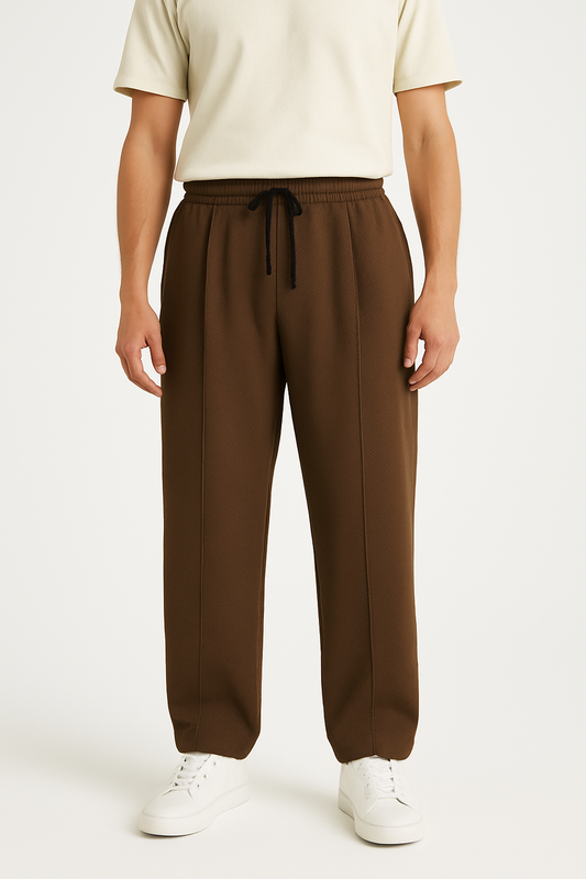 Modré Men's Loose fit Brown Baggy Trouser