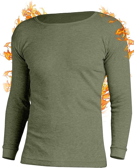 Body Warmer Thermal Full sleeve Shirt For Men - Olive