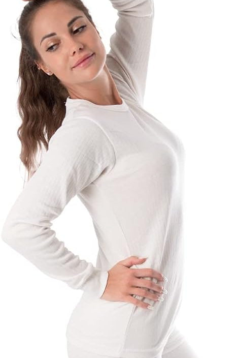 Body Warmer Thermal Full sleeve Shirt For Ladies - Creme