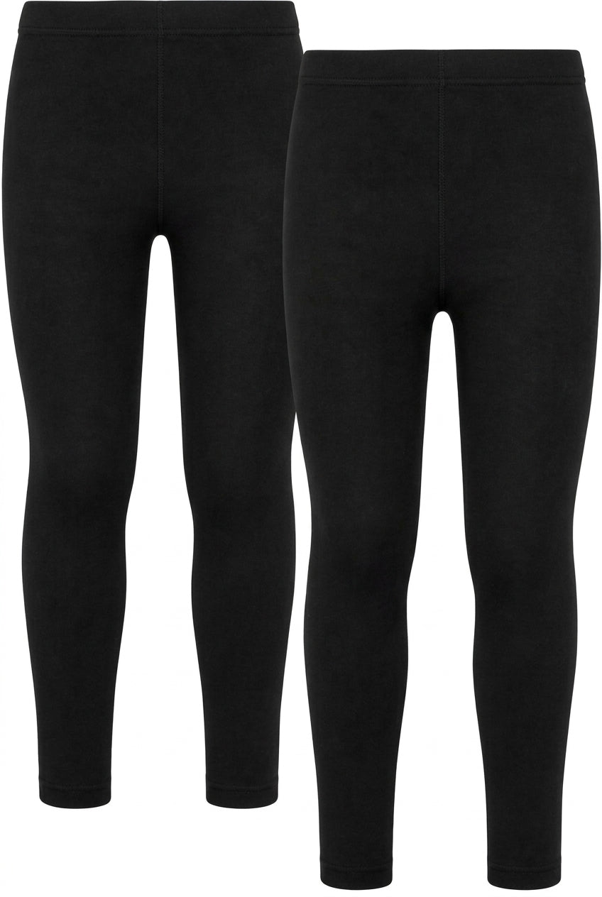 Pack of 2 Kids Body Warmer Thermal Trousers Black