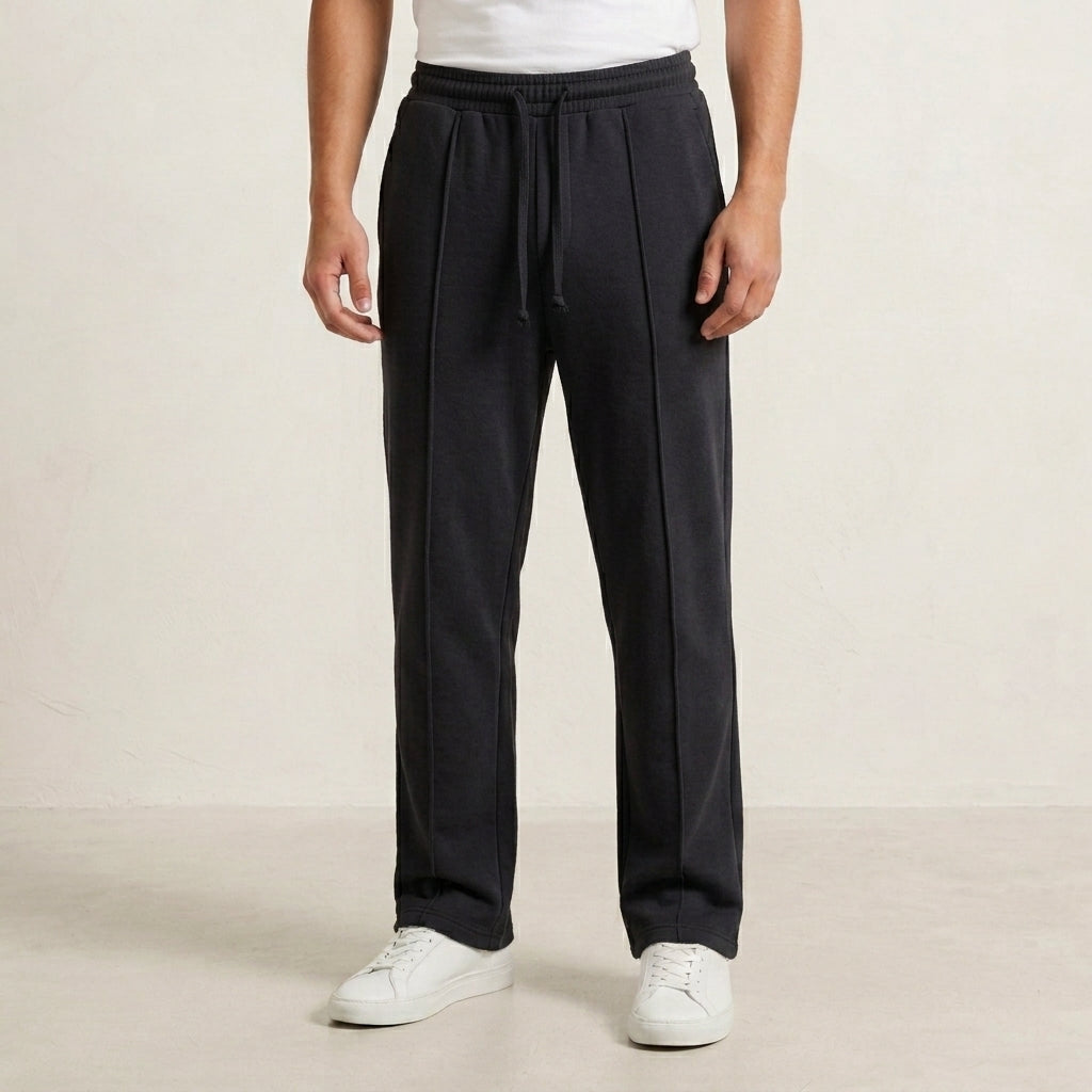 Black Loose Bottom Front Line Trouser IL-05