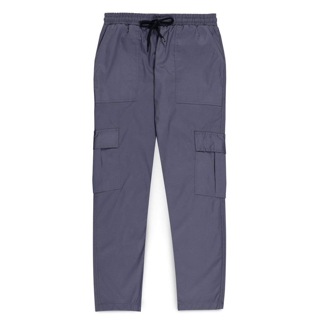 Modre Grey Men Cargo Loose Bottom Trousers