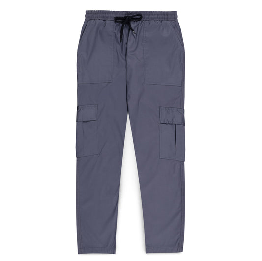 Modre Grey Men Cargo Loose Bottom Trousers