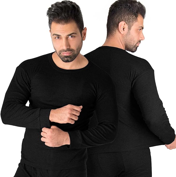Body Warmer Thermal Full sleeve Shirt For Men - Black