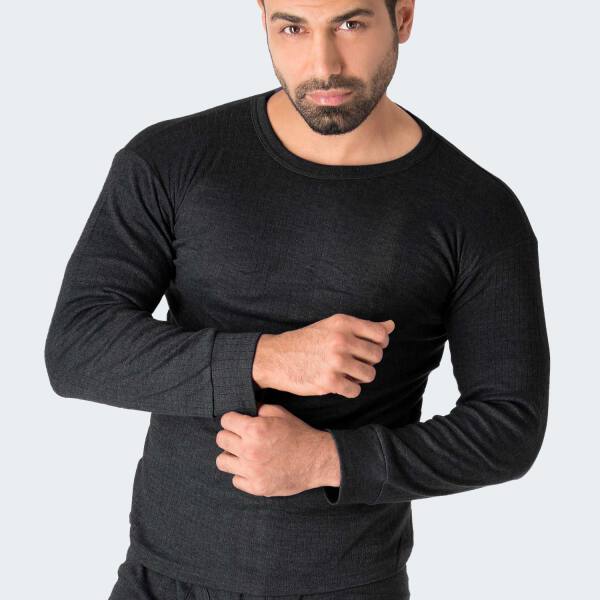 Body Warmer Thermal Full sleeve Shirt For Men - Charcoal