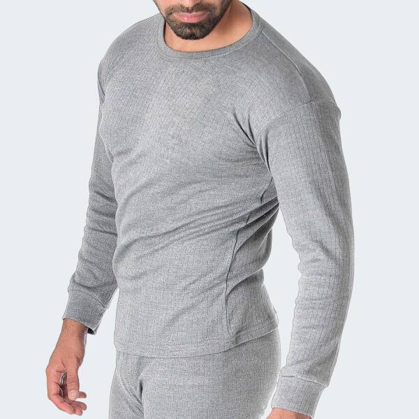 Body Warmer Thermal Full sleeve Shirt For Men - Grey