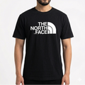 Men's Balck Printed Combed Cotton T shirt-NF