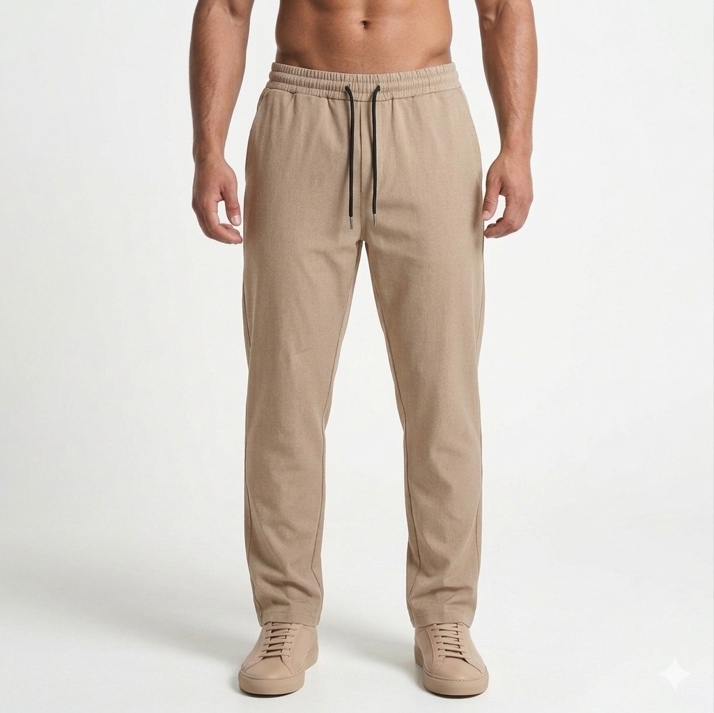 Modre Beige Men Chino Trouser Slim Fit
