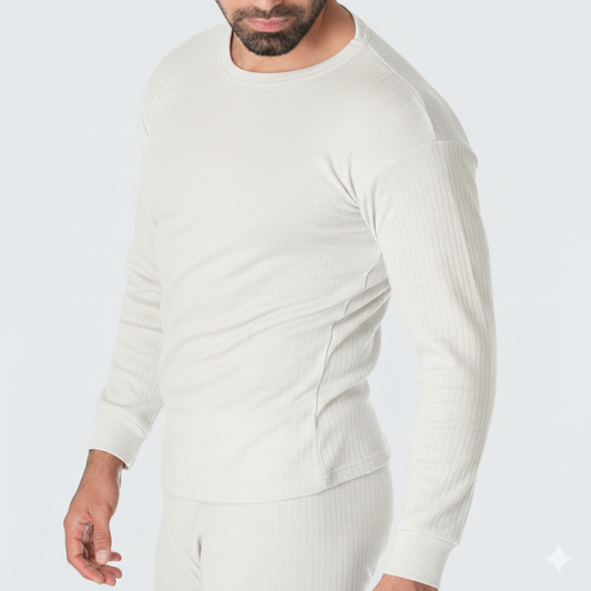 Body Warmer Thermal Full sleeve Shirt For Men - White