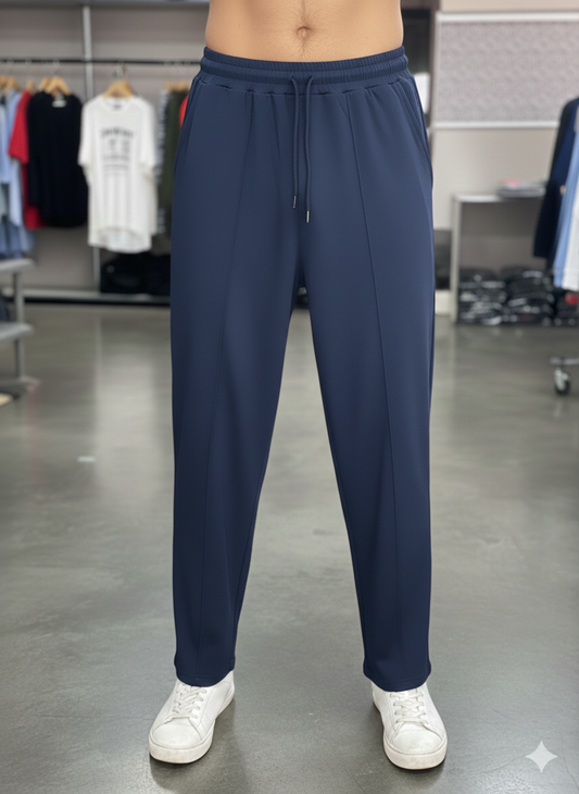 Men's French Pique Loose bottom Trousers - Navy