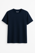 Basic Men's Navy Blue Combed Cotton T shirt