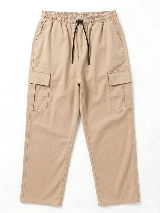 Modre Baggy Cargo Trousers - Beige