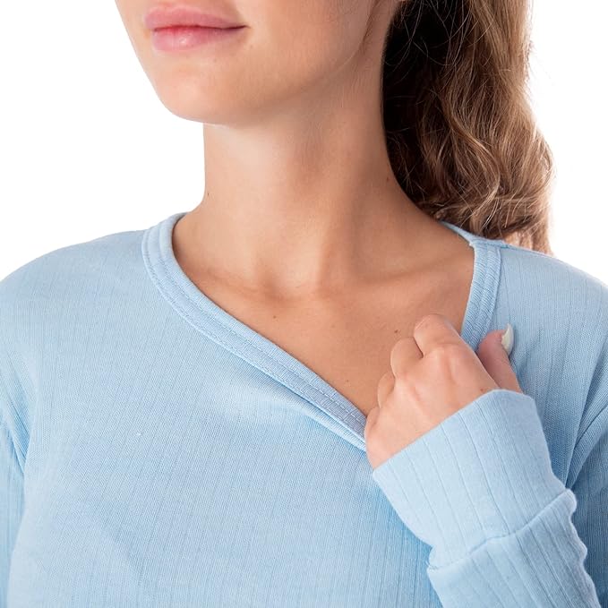 Body Warmer Thermal Full sleeve Shirt For Ladies - Light Blue