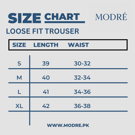 Modré Men's Loose fit Brown Baggy Trouser