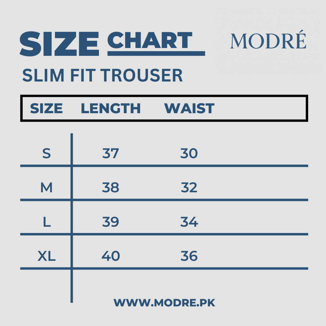 Modre Denim Men Chino Trouser Slim Fit